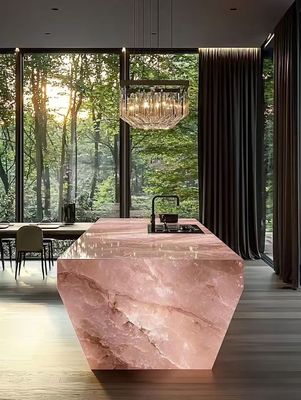 Hot Sale Luminous Tables Restaurant New Type Furniture Square Ice Crack Onyx Luminous Coffee Table Tea Table for Bar Pub Restaurant 48'' 1200mm Back Lighted Translucent Furniture