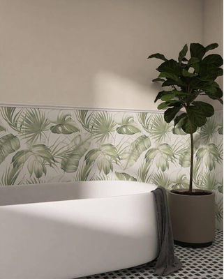 Elegant Art Flowers Pattern Tiles