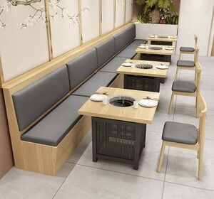 Table de Barbecue ronde pliable en acier inoxydable, Table de Barbecue de Restaurant coréen, Table de Barbecue pour marmite chaude