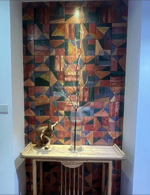 Beli Ubin Keramik Mosaik Artistik Tahan Lama Potong Buatan Tangan yang Disesuaikan Ubin Keramik Mosaik Dinding Seni Kustom yang Dicetak Tangan untuk Dekorasi Komersial Rumah Hotel online manufacture