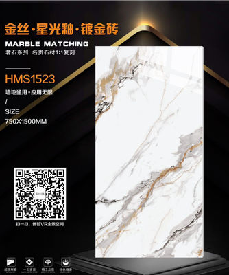 Buy Grey Glazed Metallic Marble Ceramic Tile Stone For Hotel Floor Decoration online manufacture