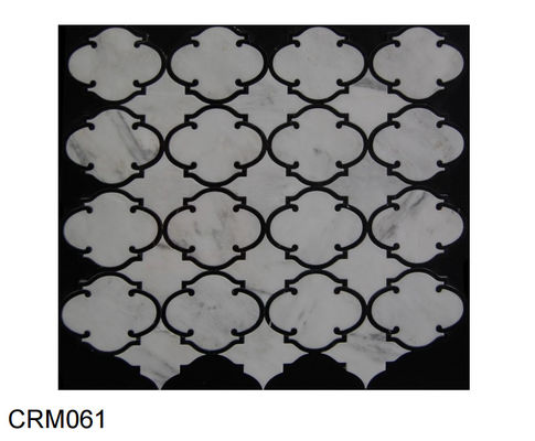 Buy Premium Waterjet Mosaic Textured Marble Tile For Floors Walls OEM online manufacture