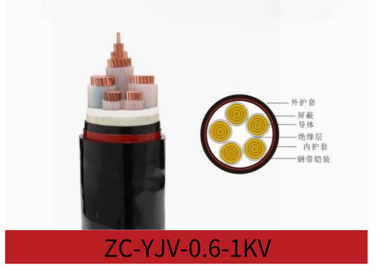 kupować Izolowane kabły konstrukcyjne z osłoną 4 rdzenia Włókna miedziane XLPE PVC powleczone do przesyłu energii online manufacture