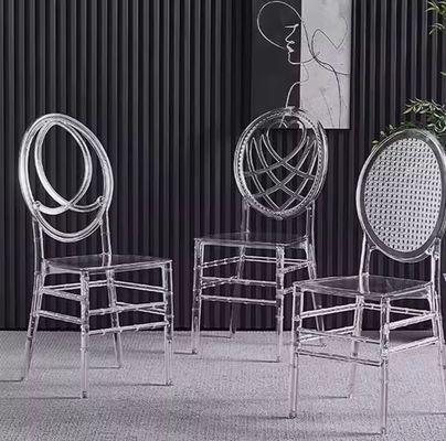 Buy Transparent Plastic Acrylic Crystal Ghost Chair For Dining Restaurants Bars Parties online manufacture