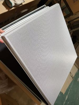 600x600 Suspended Aluminum Gypsum Ceiling Board Panels Perforated