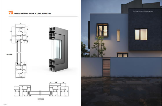Soundproof Lattice Aluminium Glazed Door For Modern Apartment Casement