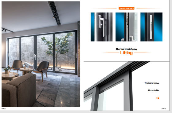 6mm 8mm Glass Folding Aluminium Doors And Windows For Home Office