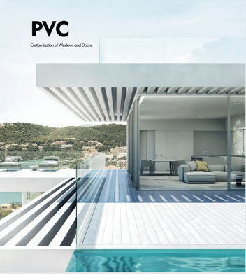 Front PVC Plastic Aluminium Doors And Windows Windproof Customized