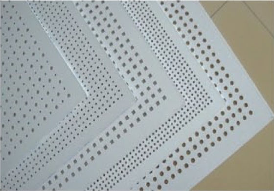 Perforated suspended Plaster Gypsum Ceiling Board Calcium Silicate Composite Sound Absorbing