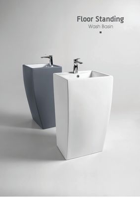 Floorstanding Restaurant Bathroom Sanitary Ware Full Pedestal Sink Hand Wash 500mm