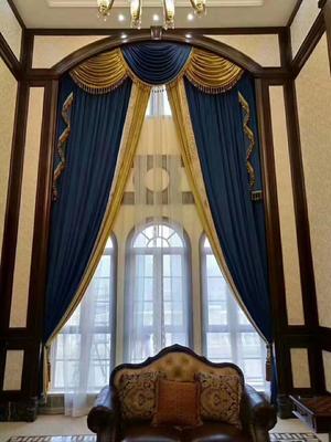 Solid Shading Window Blackout Voile Curtains Fabric Roller Shades For Bedroom
