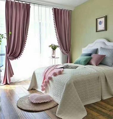 Tailored Double Layer Polyester Window Valance Curtains Readymade For Living Room