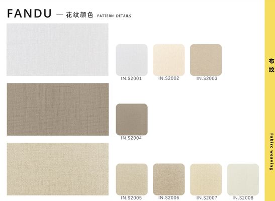 PVC Fabric Weaving Geometric Interior Decoration Wallpaper Polyvinyl Chloride Waterproof
