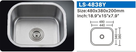 Food Grade Stainless Steel Kitchen Sink Workstation Round Basin 36 Inch